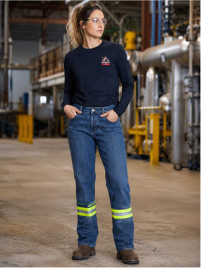 Bulwark FR Jeans Women’s 20 NWT Flame Resistant CAT 2 Reflective Workwear Blue
